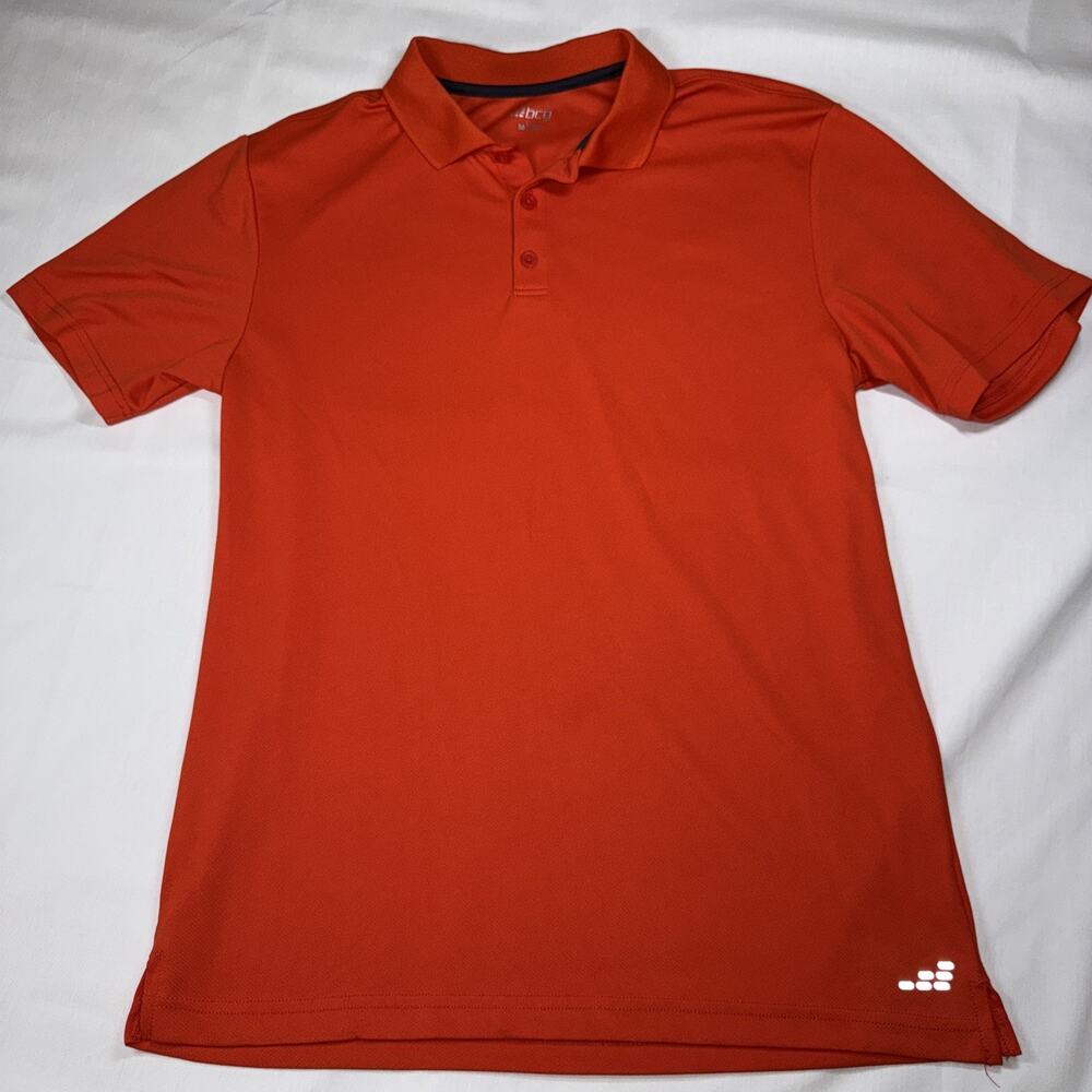 BCG Men’s Polo Shirt Short Sleeve Moisture Wicking Size Medium Orange Academy